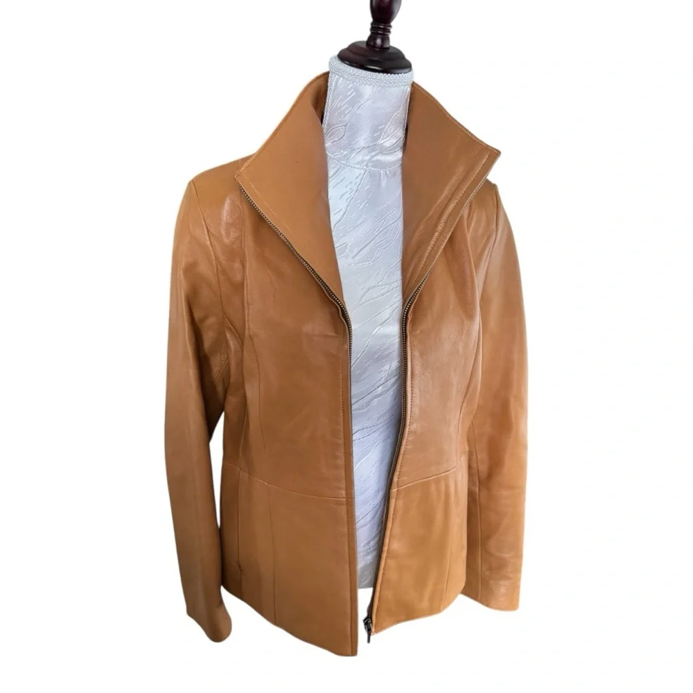 Bernardo Tan Leather Jacket
